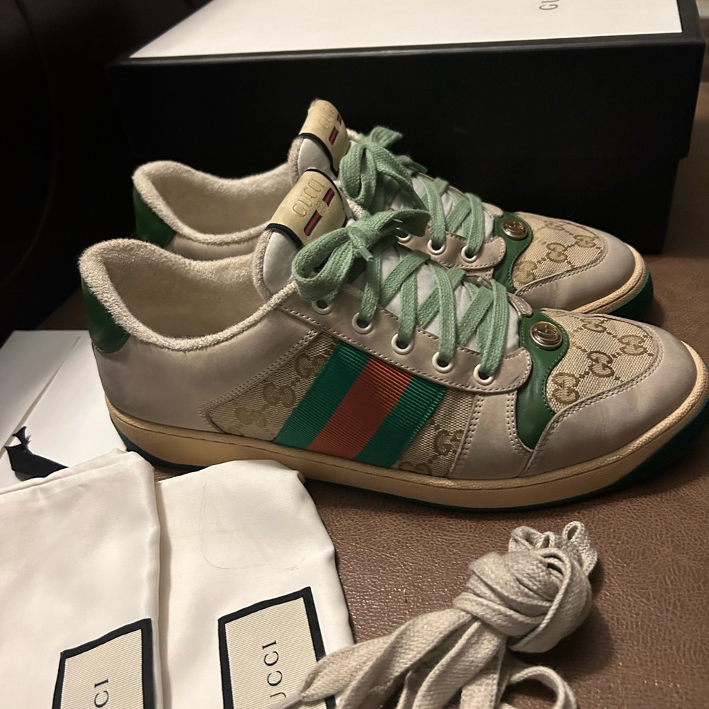 Gucci Green and Red Sneakers